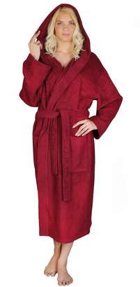 Arus Women's Classic Hooded Bathrobe Turkish Cotton Terry Cloth Robe