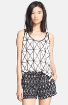 Thumbnail for your product : A.L.C. 'Ports' Print Silk Tank