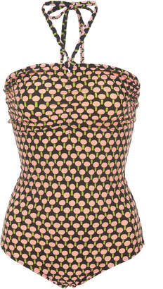 La DoubleJ Roller Girl Printed Halterneck Swimsuit