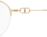 Thumbnail for your product : Burberry Round-Frame Double-Bridge Glasses
