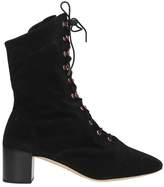Repetto Black Suede Lace Up Ankle Boo 