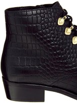 Thumbnail for your product : Bronx Lace Up Flat Black Ankle Boots