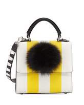 Thumbnail for your product : Les Petits Joueurs Mini Alex Bunny Striped Satchel Bag, White/Yellow/Black