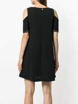 Thumbnail for your product : Versace studded cold shoulder dress