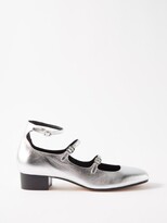Thumbnail for your product : Le Monde Beryl Alexia 35 Metallic-leather Mary Jane Shoes