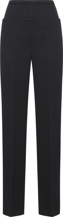 Buy BLACK FRILL SIDE CIGARETTE TROUSERS for Women Online in India