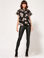 Thumbnail for your product : M&Co Floral ruffle sleeve blouse