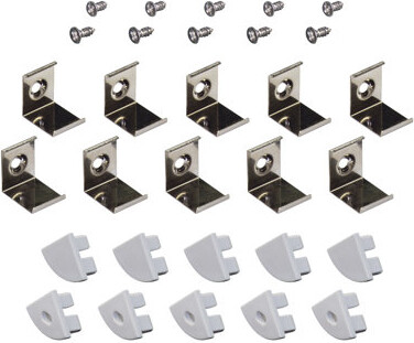 Armacost Lighting Accessory Packs for LED Tape Light Mounting Channels, Corner Mount, Grey