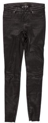 Veda Leather Mid-Rise Pants