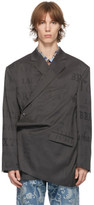 Thumbnail for your product : Martine Rose Black Virgin Wool Oversized Twist Blazer