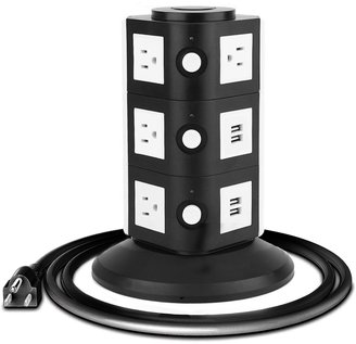 KEBAINA Power Strip Surge Protector Power Socket Strip - Black