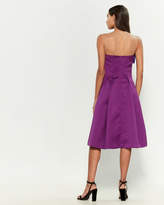 Thumbnail for your product : P.A.R.O.S.H. Bow Front Satin Fit & Flare Dress