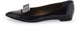 Thumbnail for your product : Lanvin Point-Toe Buckle Ballerina Flat, Black
