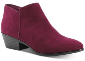wine colored ankle booties