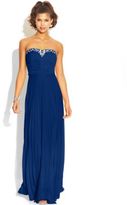 Thumbnail for your product : B. Darlin Juniors' Pleated Embellished Gown, A Macy's Exclusive