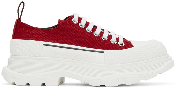 Alexander McQueen Men's Red Sneakers & Athletic Shoes with Cash 