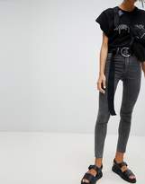 Thumbnail for your product : Cheap Monday High Waisted Washed Black Super Skinny Jean
