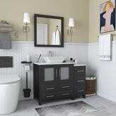 Thumbnail for your product : Wade Logan Karson Framed 29.9" Single Bathroom Vanity Set with Mirror