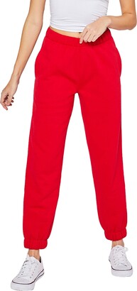 Kohl's, Pants & Jumpsuits, Tek Gear Ultra Soft Fleece Jogger Pants Womens  M Pull On Drawstring Red Cozy New
