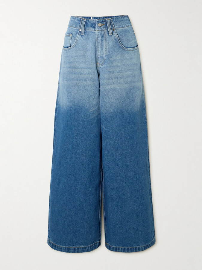 Dion Lee Low-rise Wide-leg Jeans - Blue