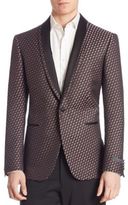 Thumbnail for your product : Pal Zileri Berry Vector Jacquard Silk Jacket