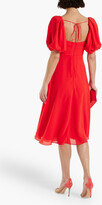 Thumbnail for your product : ML Monique Lhuillier Pleated crepe dress