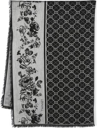 Bimba y Lola Floral-Print Wool Scarf - ShopStyle Scarves & Wraps