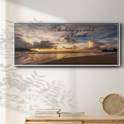 Red Barrel Studio Be The Change- Framed Canvas