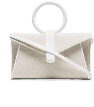 Valery Complét neutral mini leather and cotton cross body bag