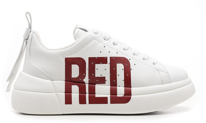 RED Valentino Logo Print Bow Sneakers - ShopStyle