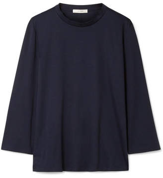 The Row Mave Cotton-jersey Top - Navy