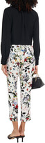 Thumbnail for your product : Erdem Giulia Cropped Floral-print Silk Crepe De Chine Slim-leg Pants