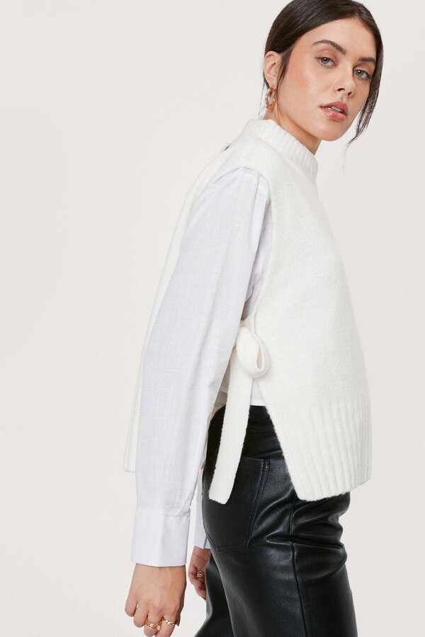 Nasty Gal Womens Deep Rib Tie Side Knit vest Top ShopStyle
