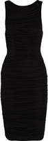 Thumbnail for your product : Alice + Olivia Mesh-paneled ruched jersey dress