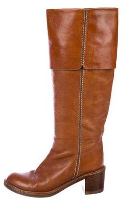 Chloé Leather Knee-High Boots