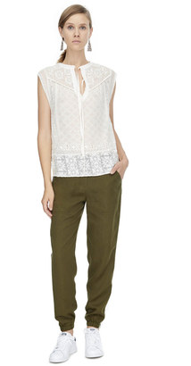 Rebecca Taylor Sleeveless Ada Embroidered Top