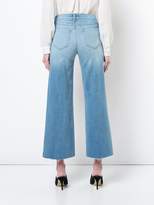Thumbnail for your product : L'Agence wide leg cropped trousers