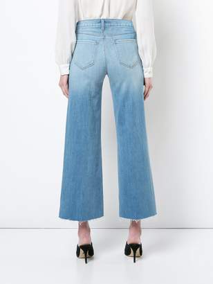 L'Agence wide leg cropped trousers