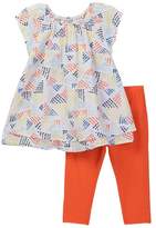 Thumbnail for your product : Splendid Geo Dot Print Top & Leggings Set (Toddler Girls)