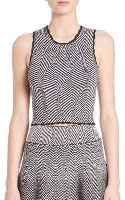 Opening Ceremony Optic Lines Cropped Top