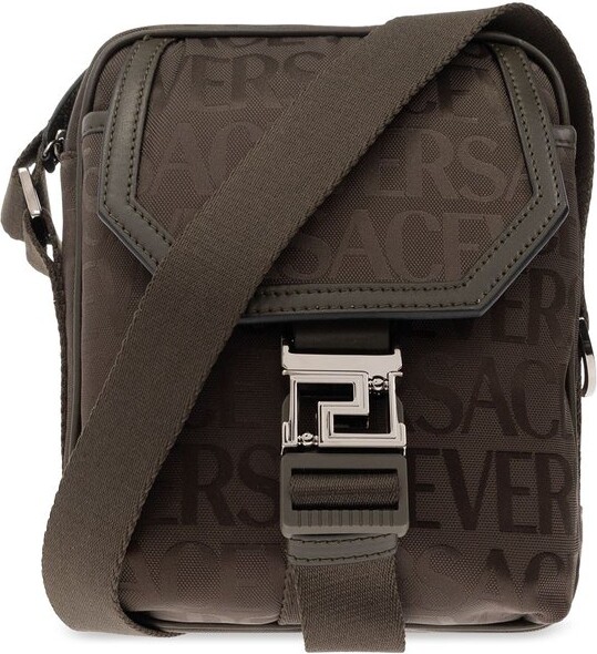 Versace Greca Plaque Foldover Top Messenger Bag ShopStyle