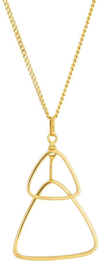 Dainty Necklace Triangle Necklace Gold Necklace N244 Pendant Necklace