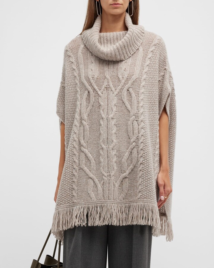 Cable Knit Poncho | Shop The Largest Collection | ShopStyle