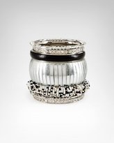 Thumbnail for your product : Bebe Seed Bead & Textured Bangle Set