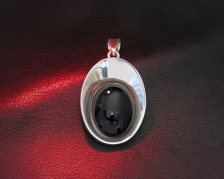 Etsy sterling Silver Onyx Pendant Necklace - Black Gemstone Jewelry