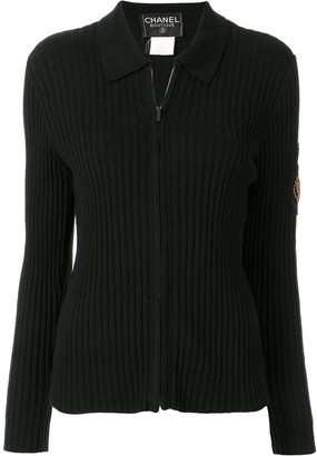 Chanel Pre Owned 1996 zip-up polo shirt