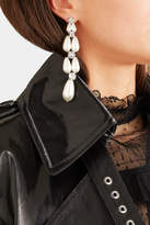 Thumbnail for your product : Simone Rocha Silver-tone, Crystal And Faux Pearl Earrings - White