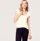 Thumbnail for your product : LOFT Linen Shirred Tee