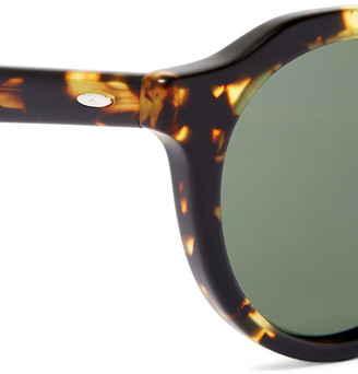 Barton Perreira Ascot Round-Frame Tortoiseshell Acetate Sunglasses