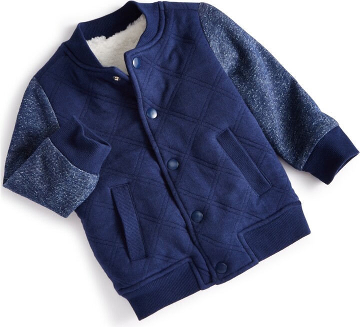 First Impressions Baby Boys Quilted Varsity Jacket, Created for Macy's
